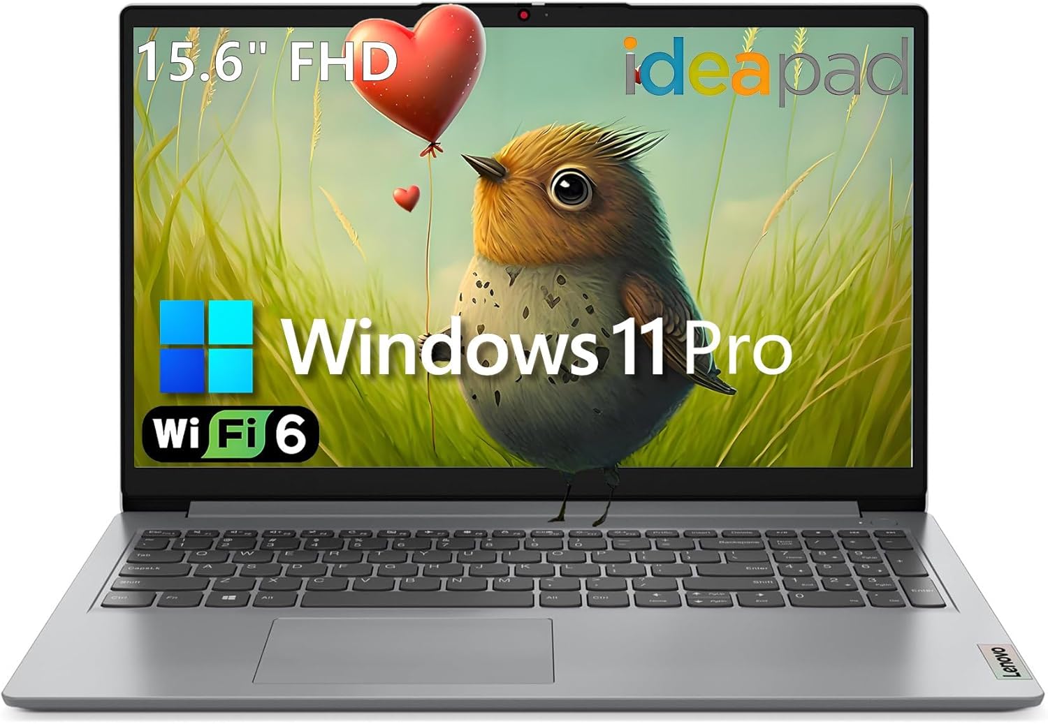 Lenovo IdeaPad 1 Laptop Computer for Home and Business Student, 32GB DDR4 RAM, 1TB PCIe SSD, 15.6″ FHD, Intel Dual-Core Processor, WiFi 6, Bluetooth, Type-C, HDMI, Windows 11 Pro, Wendbo