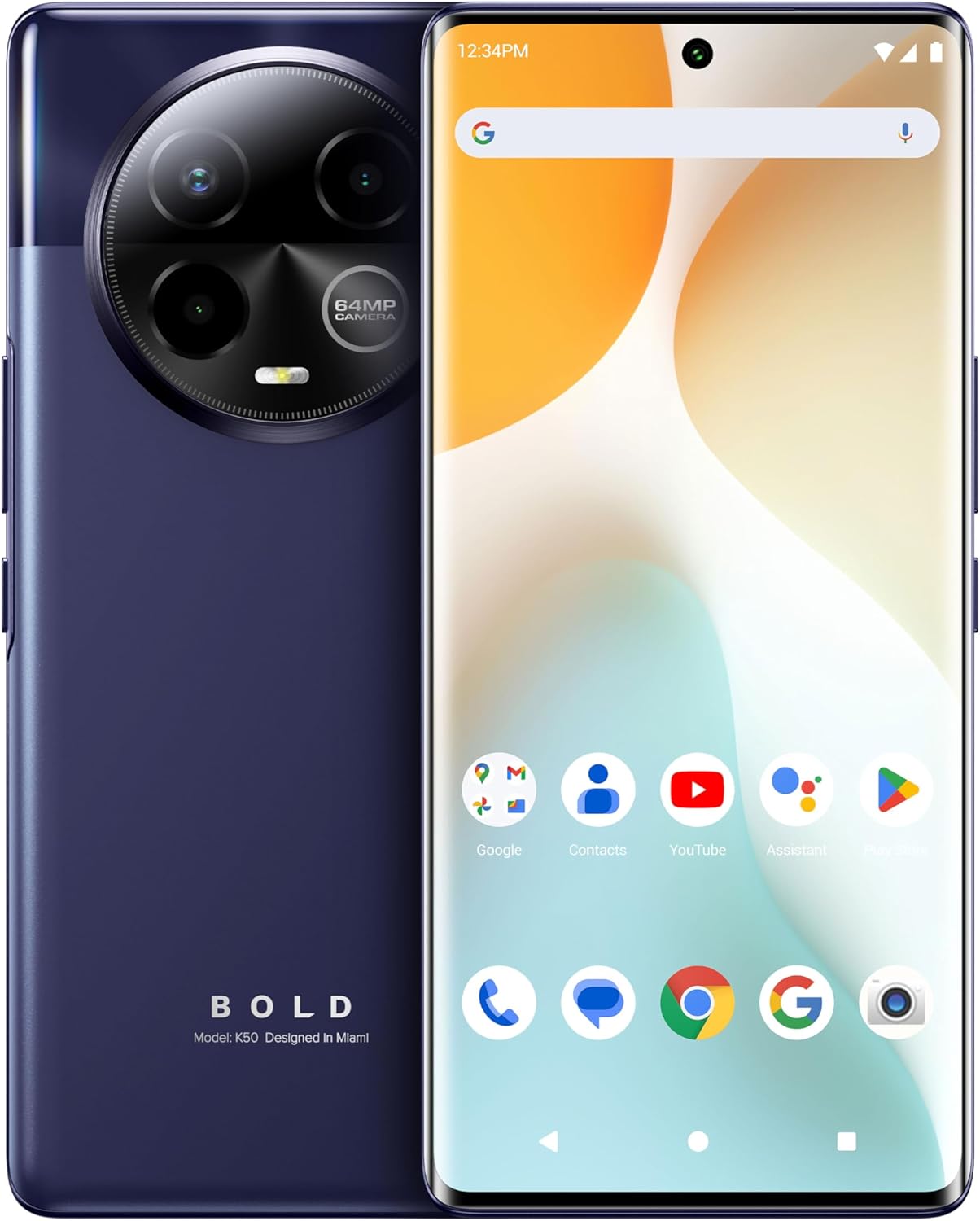 Bold K50 | 5G| 2024 | 3-Day Battery | Unlocked | 6.7” FHD+ 3D AMOLED | 256/8GB | Triple 64MP Camera | US Version | US Warranty | Purple