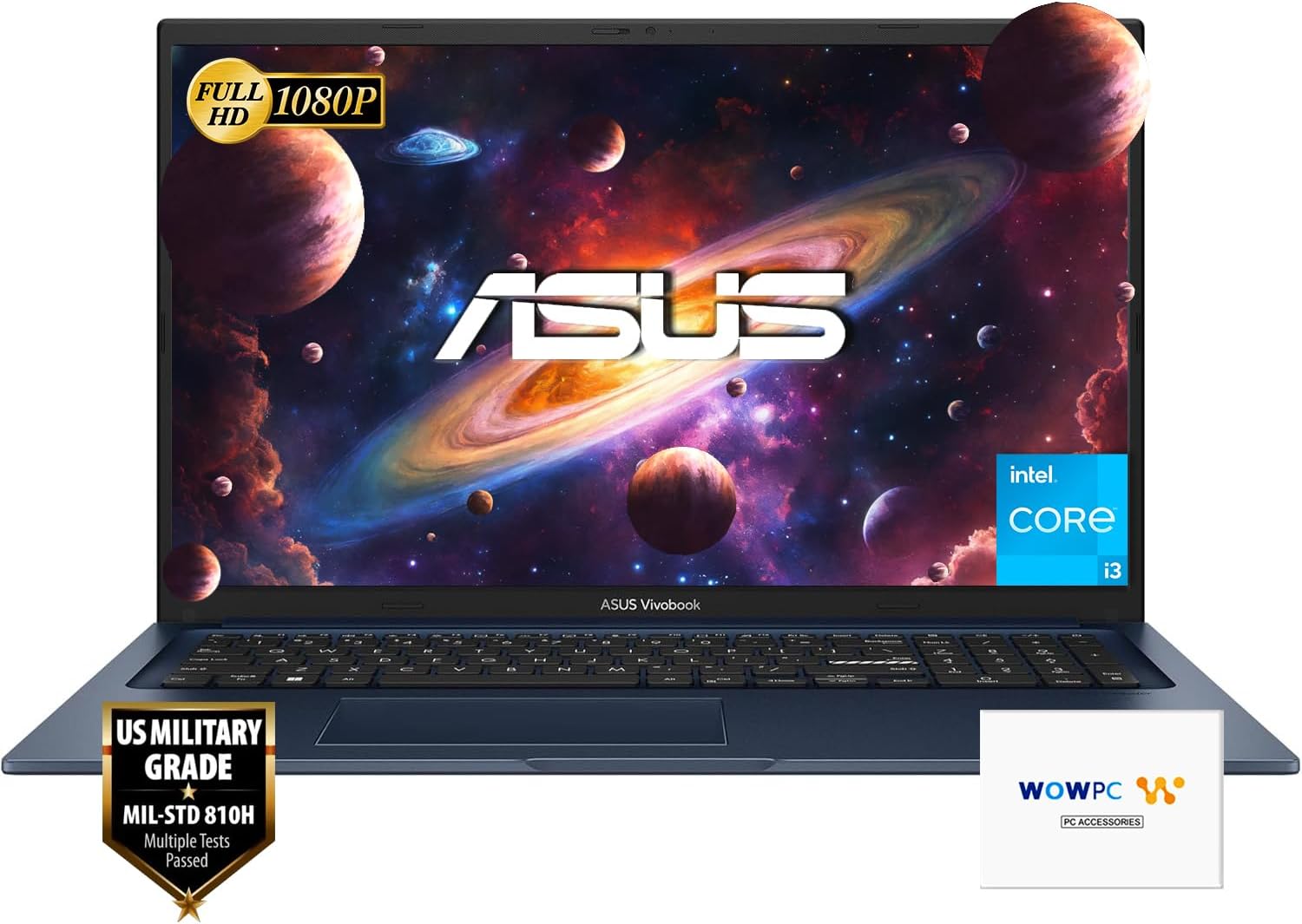 ASUS 17.3″ Vivobook, Intel Core i3-1215U 6-core Processor (Beat i7-1165G7), 40GB RAM, 1TB SSD, FHD IPS Display, Intel UHD Graphics, USB-C, HDMI, Wi-Fi 6E, Windows 11 Pro, WOWPC Recovery USB