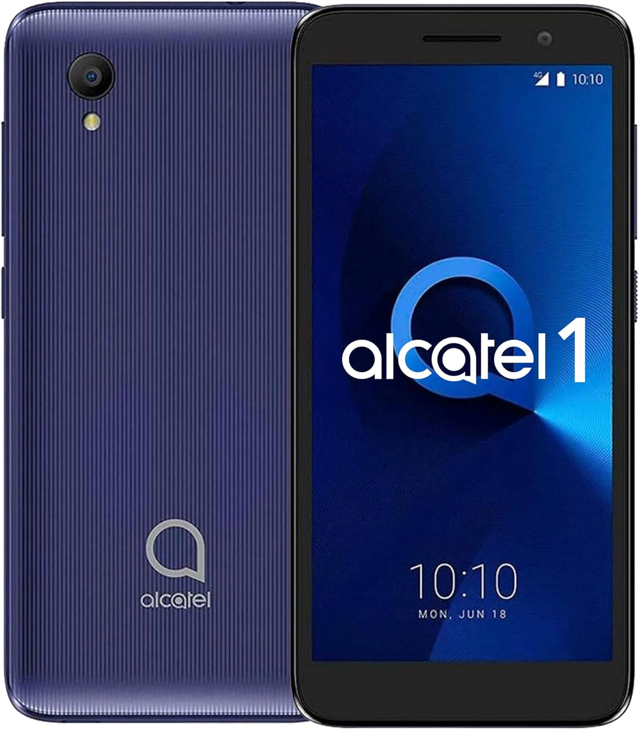Alcatel 1 (16GB) 5.0″ Full View Display, Removable Battery, FM Radio, Dual SIM GSM Unlocked US & Global 4G LTE International Version 5033E (Bluish Black)