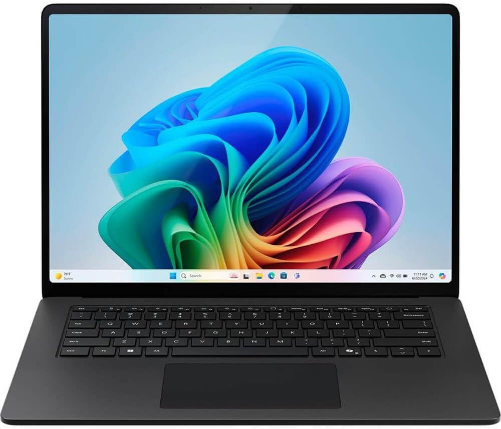 Microsoft Surface Laptop (2024), Windows 11 Copilot+ PC, 13.8″ Touchscreen Display, Snapdragon X Elite (12 core), 32GB RAM, 1TB SSD Storage, Black