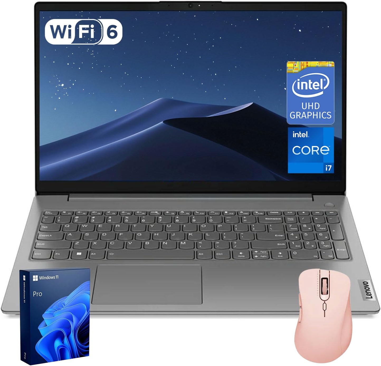 Lenovo V15 Business Laptop | 15.6″ FHD Anti-Glare | Intel Core i7-13620H | 40GB RAM | 1TB SSD | HDMI | Numeric Keypad | Webcam | Wi-Fi 6 | Windows 11 Pro | Bundle with Thunderobot Wireless Mouse