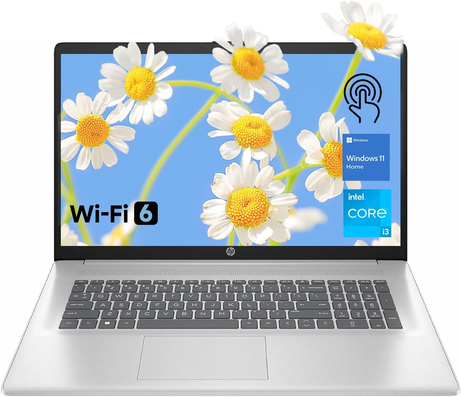 HP 17.3″ Touchscreen Laptop, Intel Core i3-N305, 32GB RAM, 128GB eMMC + 1TB SSD, Numeric Keypad, Webcam, HDMI, Wi-Fi 6, Windows 11 Home, Silver