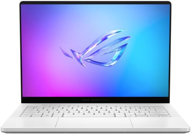 ASUS ROG Zephyrus G14 Latest 2025 14″ 3K OLED 120Hz Gaming Laptop Copilot+ PC AMD Ryzen AI 9 HX 32GB RAM NVIDIA RTX 5070 Ti 1TB SSD Windows 11 Platinum White