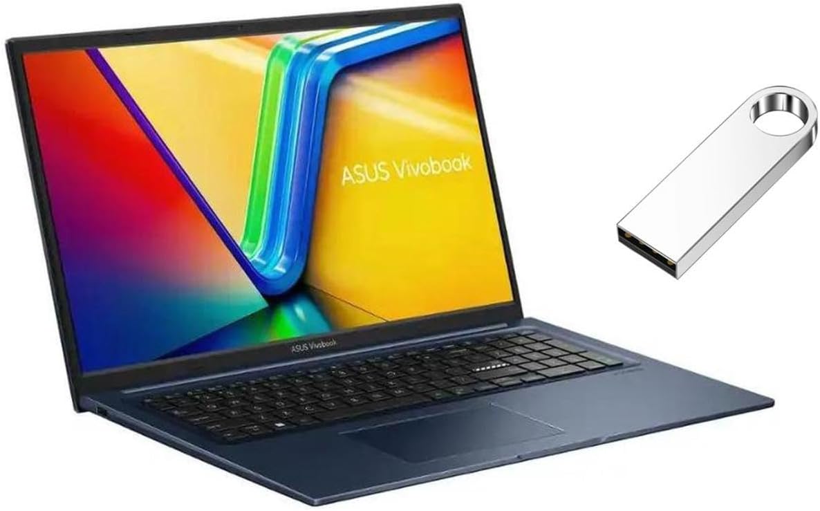 ASUS Vivobook 17″ FHD Laptop | Intel Core i3-1215U(Beat AMD Ryzen 5 7520U) | Intel UHD Graphics|Camera| Blue | 16GB RAM | 512GB SSD | Windows 11 Home | Bundle with 64GB USB Flash Drive