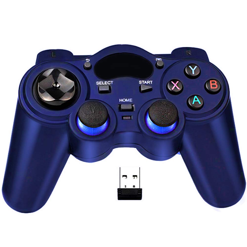 RARELEMON USB Wireless Gaming Controller Gamepad for PC/Laptop Computer(Windows XP/7/8/10) & PS3 & Android & Steam