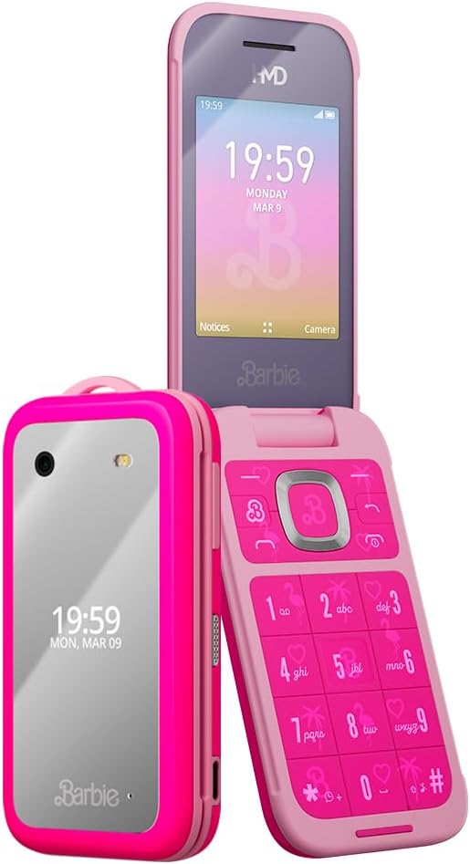 Barbie | Flip | Unlocked | KaiOS | Compatible with All Carriers | Power Pink | US Version