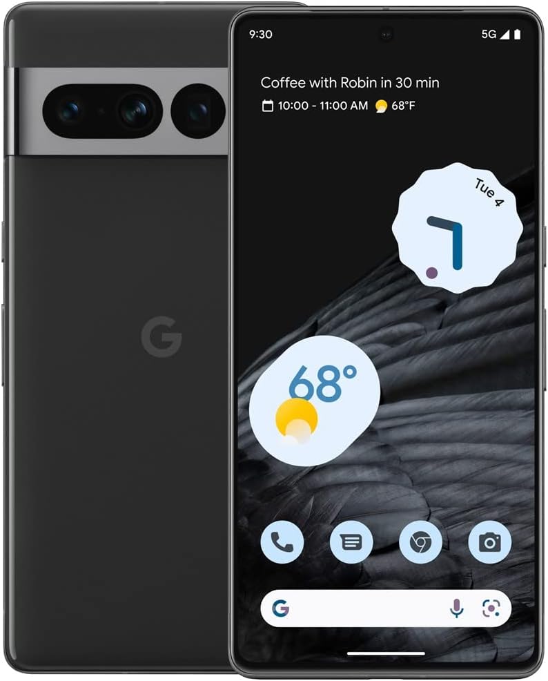 Google Pixel 7 Pro 5G, US Version, 128GB, Obsidian – Unlocked (Renewed)