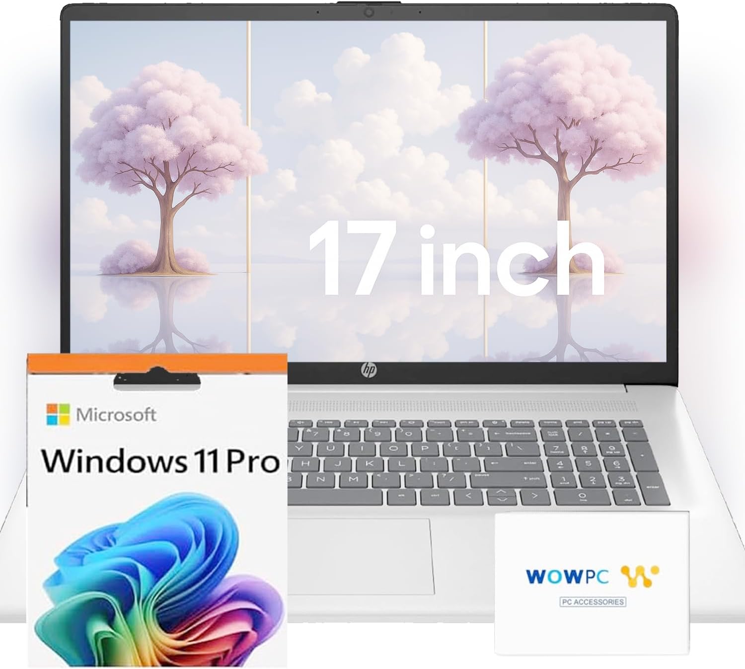 HP 2025 New 17 inch Laptop Computer • 32GB RAM • 1TB SSD • Back to School Limited Edition with Microsoft Office • Intel 13th 8-Cores i3 CPU • 10-Key Number Pad • WOWPC Recovery USB • Window 11 Pro