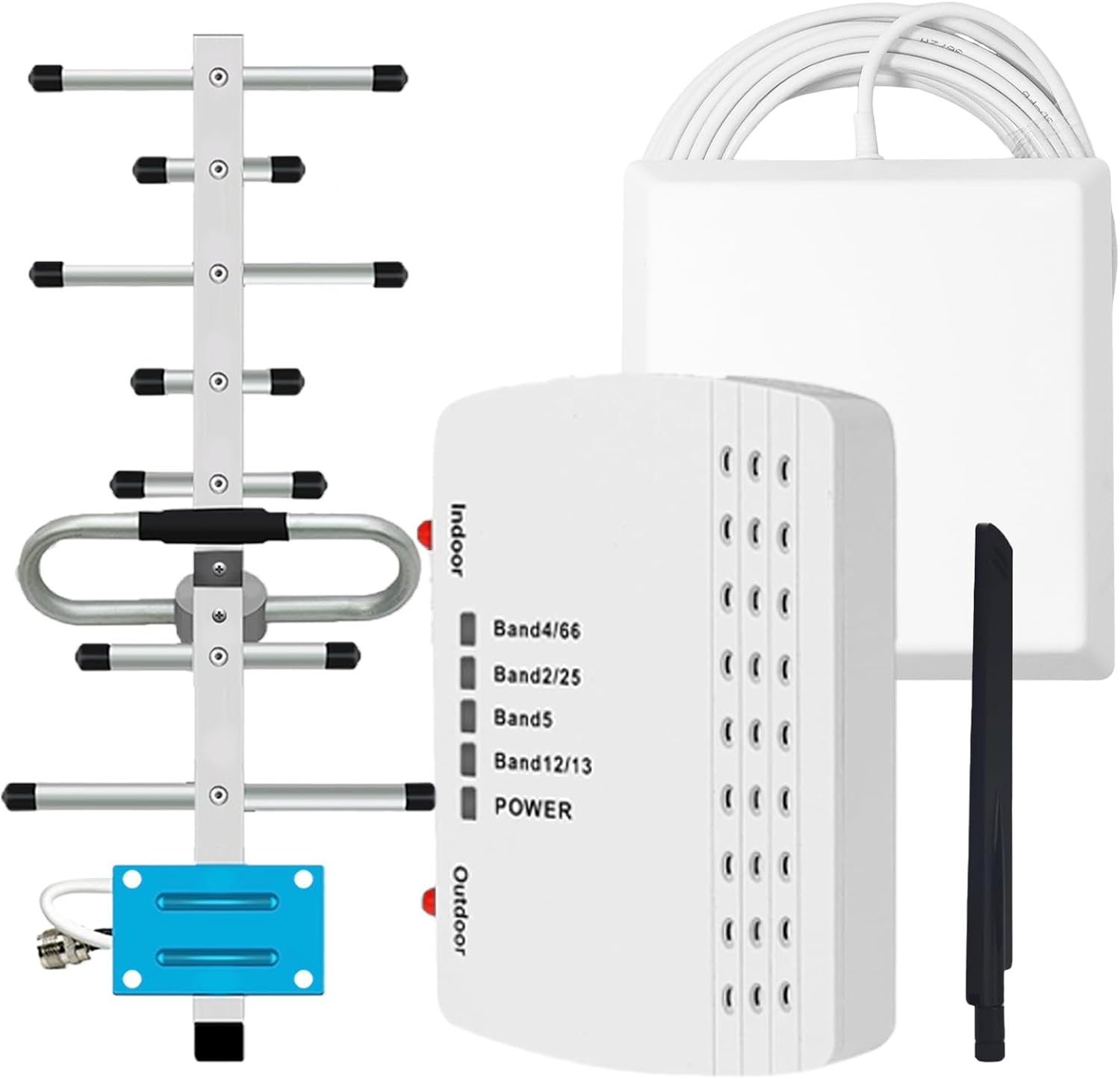 Cell Phone Booster for Home & Multi-Room,Up to 6000 sq ft,Cell Phone Signal Booster for Band 66/25/2/4/5/12/13/17,Boost 5G 4G Data for All U.S. Carriers FCC Approved Cell Booster
