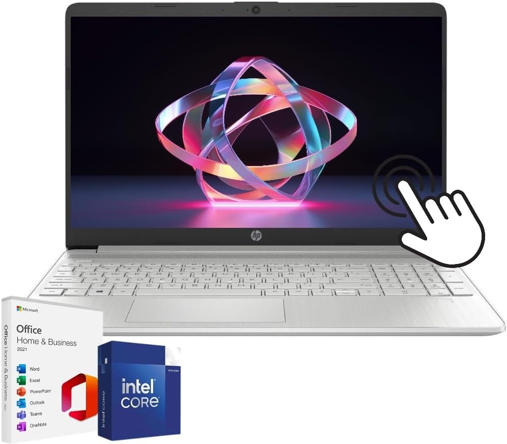 HP 2024 Laptop | 15.6″ Touch-Screen | Core i3-1215U 6-Core Processor | 32GB RAM, 1.5TB SSD(1TB PCIe SSD & 500GB External SSD) | Windows 11 Pro