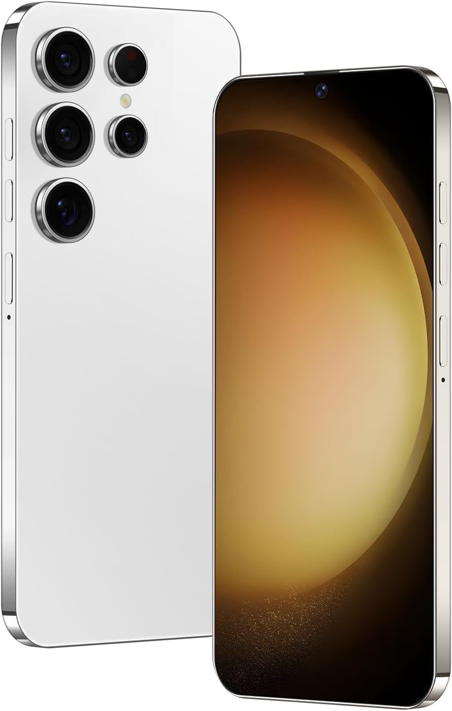 S23 Ultra Unlocked Cell Phone 4G Dual SIM Android Phone 8GB+256GB Unlocked Android Phone,7″ HD+ Display,108MP+48MP Camera,6800mAh, 2025 Android Smart Phone (Titanium White)
