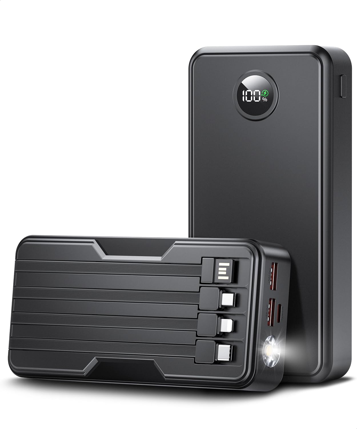 Power Bank 40000mAh Portable Charger 22.5W with 5 Outputs & 2 Inputs LED Display Equipped with Flashlight External Battery Pack for iPhone 16/15/14, Samsung, Etc