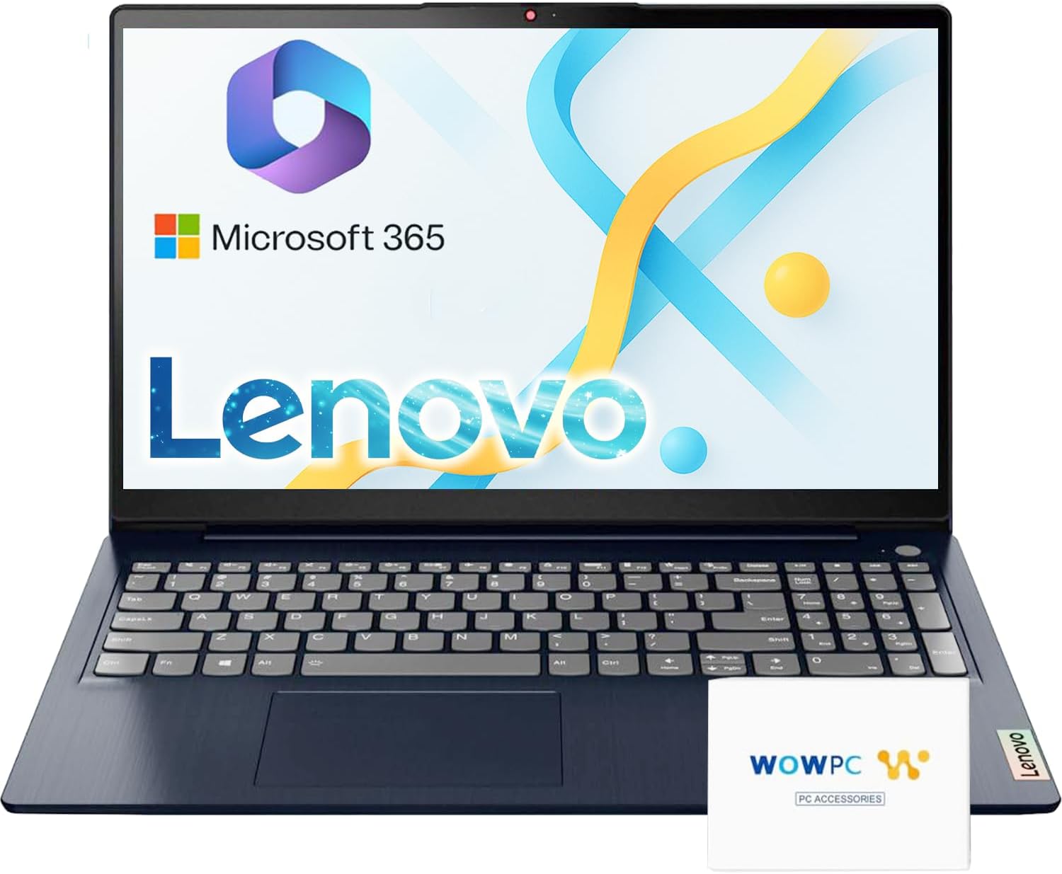 Lenovo IdeaPad 15.6 inch Laptop, 20GB RAM, 384GB Storage (256GB PCIe SSD + 128GB eMMC), Intel Celeron Dual Core Processor, Wi-Fi 6, w/WOWPC Recovery USB, Windows 11 with 1 Year Office 365