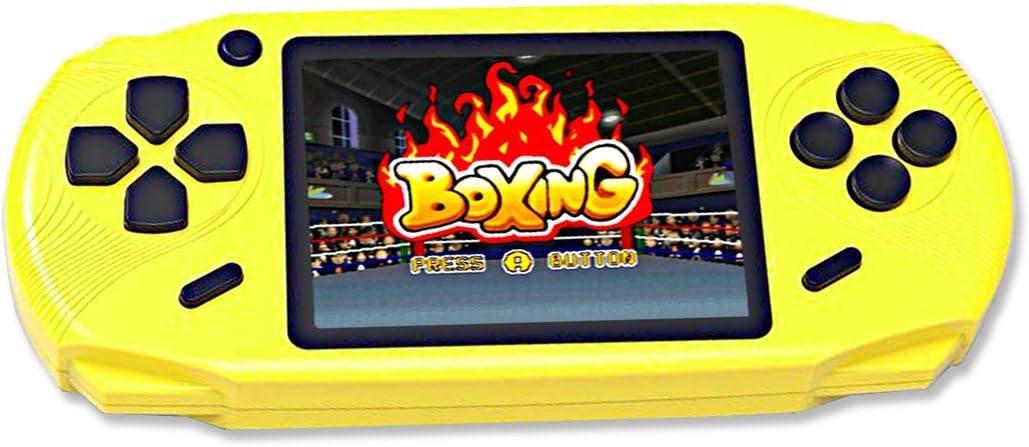 16 Bit Handheld Games for Kids Adults 3.0” Large Screen Preloaded 100 HD Classic Retro Video Games USB Rechargeable Seniors Electronic Game Player Birthday Xmas Present (Yellow)