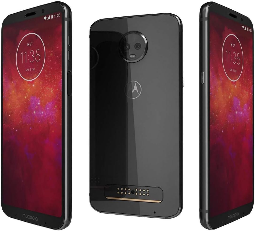 Motorola Moto Z3 MOTXT192917 Verizon Locked Edition 5G Capable – Ceramic Black (Renewed)