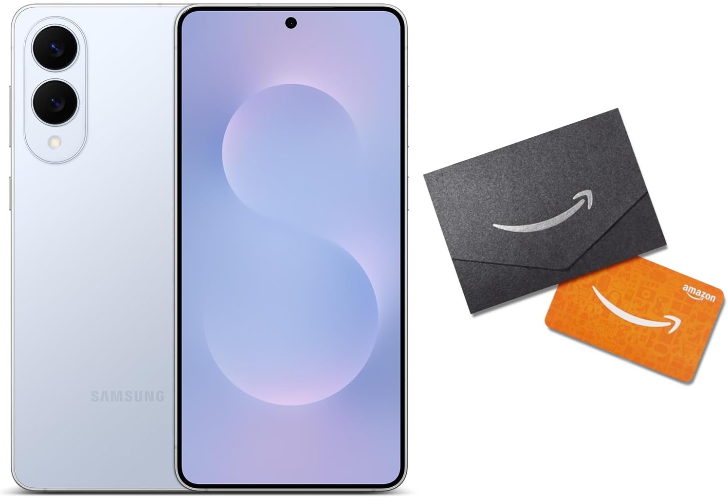 Samsung Galaxy S25 Edge Phone + Gift Card, 512 GB AI Smartphone, Unlocked Android, Night Video, Fast Processor, ProScaler Display,Long Battery Life,2025,US 1 Yr Manufacturer Warranty, Titanium Icyblue