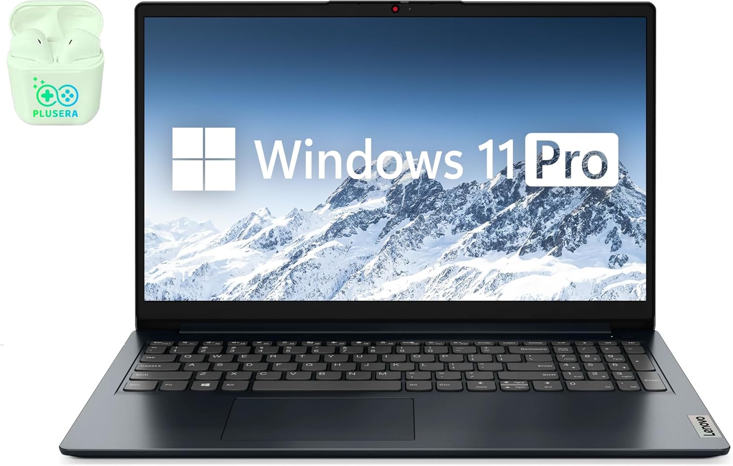 Lenovo 15.6″ FHD IdeaPad Business Laptop Computer, Intel Core i5, Windows 11 Pro with Microsoft Office Lifetime Suite, PLUSERA Earphones, Blue (Intel Core i5, 40GB RAM | 1TB SSD)