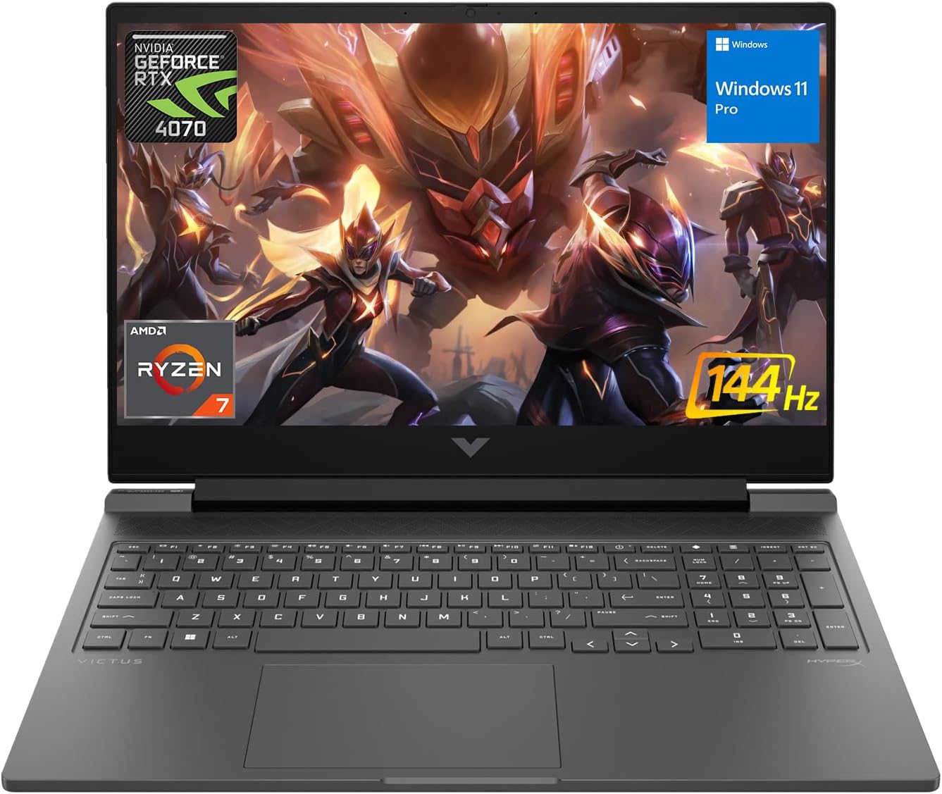 HP Victus 16.1 Ryzen 7 RTX 4070 Premium Gaming Laptop, 16.1″ FHD 144Hz, AMD Ryzen 7 8845HS (Beats i7-1355U), NVIDIA GeForce RTX 4070, 64GB DDR5 RAM, 2TB SSD, HDMI, Wi-Fi 6, Windows 11 Pro