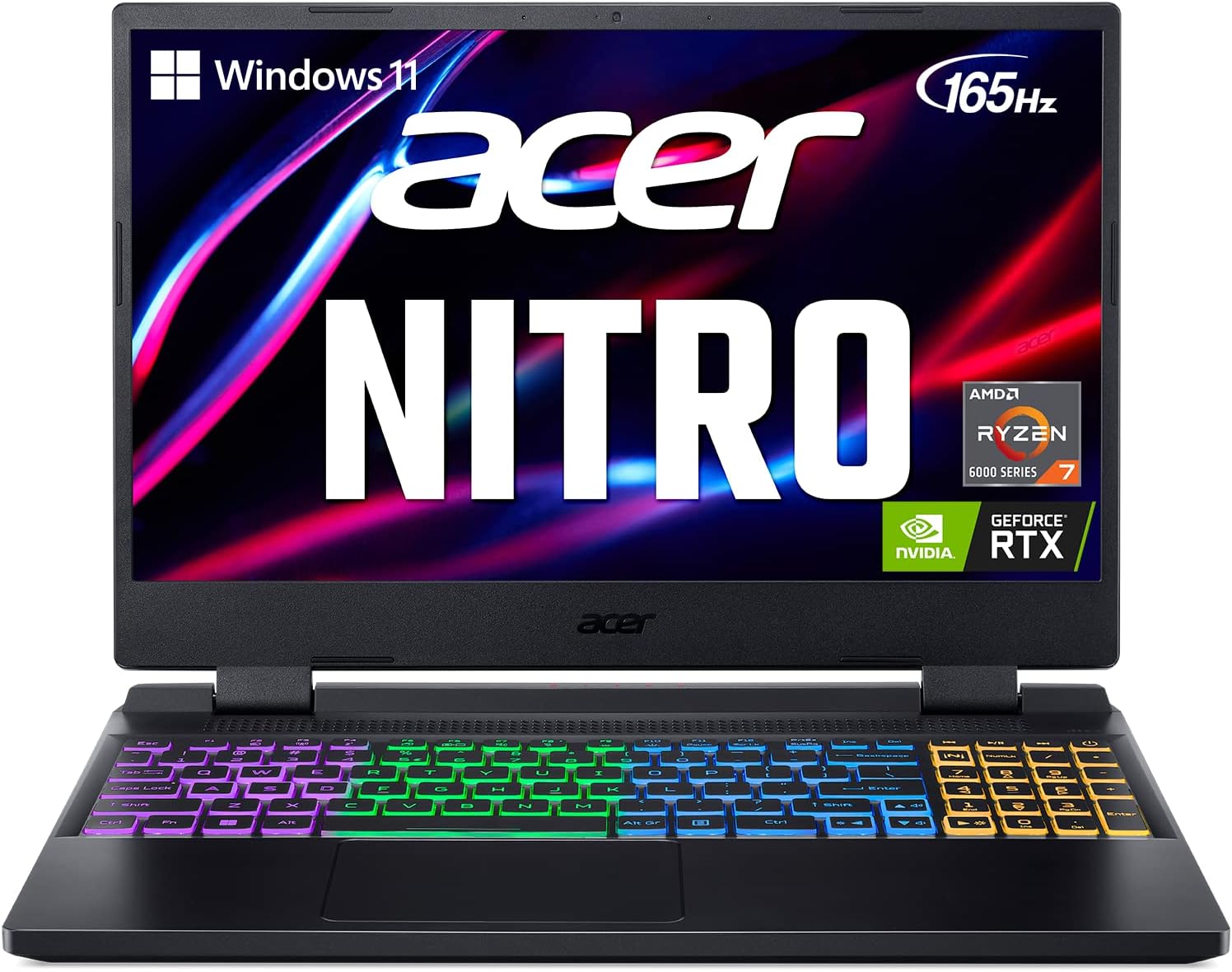 Acer Nitro 5 AN515-46-R0EQ Gaming Laptop | AMD Ryzen 7 6800H Octa-Core CPU | NVIDIA GeForce RTX 3070 Ti Laptop GPU | 15.6″ QHD FreeSync 165Hz IPS | 32GB DDR5 | 1TB Gen 4 SSD | Wi-Fi 6E | RGB Backlit