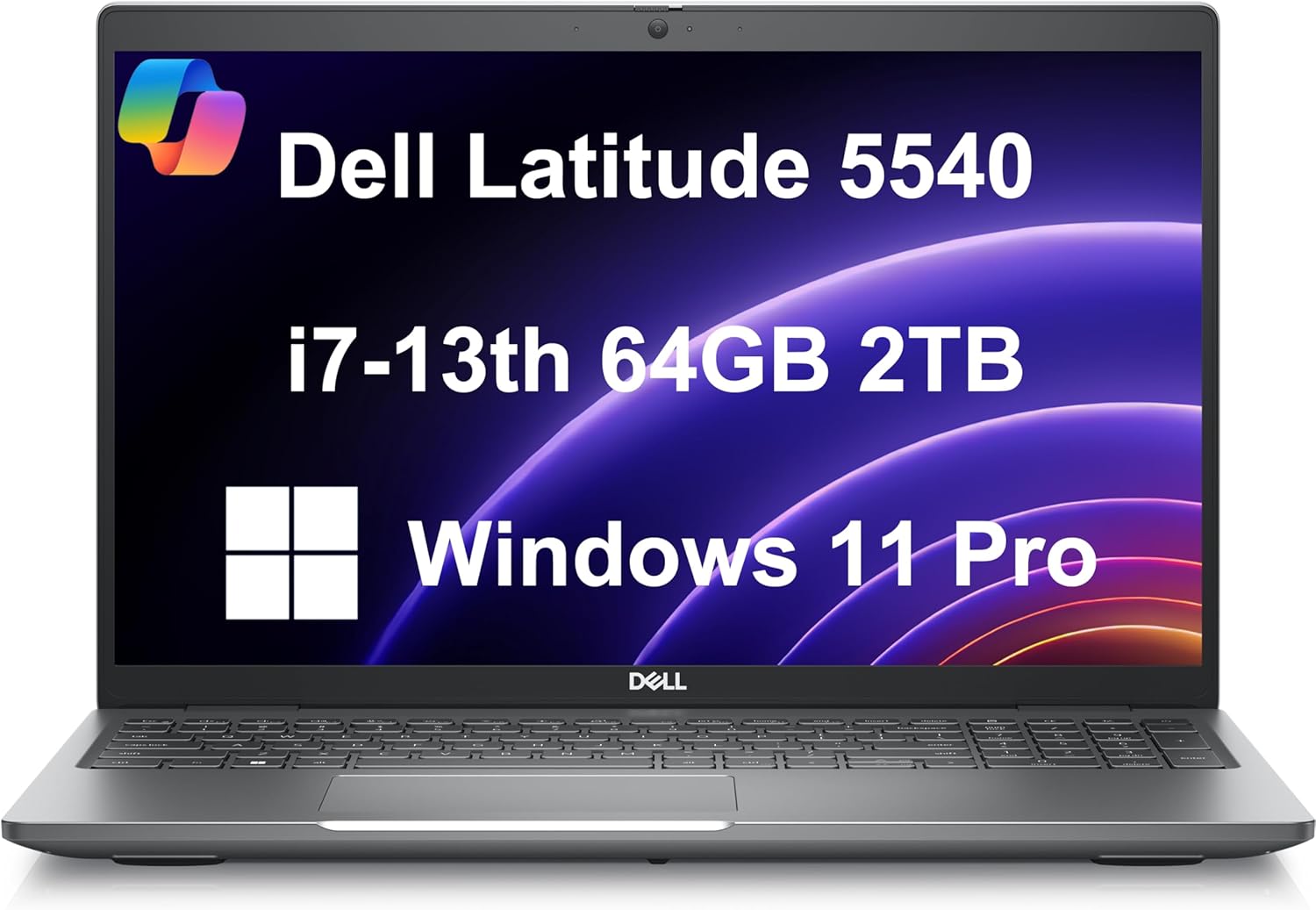 Dell Latitude 5540 Business Laptop (15.6″ FHD Anti-Glare, Intel 14-Core i7-1370P vPro, 64GB DDR5 RAM, 2TB SSD) Backlit, Fingerprint, 1080p RGB Webcam, 2x Thunderbolt 4, Win 11 Pro w/Copilot, Gray