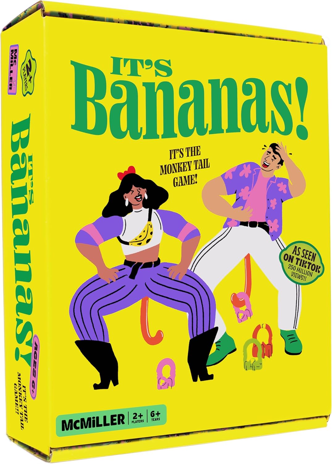 It’s Bananas! The Monkey Tail Game – Funny, Fun Party & Family Board Game for Kids, Stocking Stuffer, Christmas, Thanksgiving, White Elephant, Girls Night, Birthday Gift, Gag, Novelty