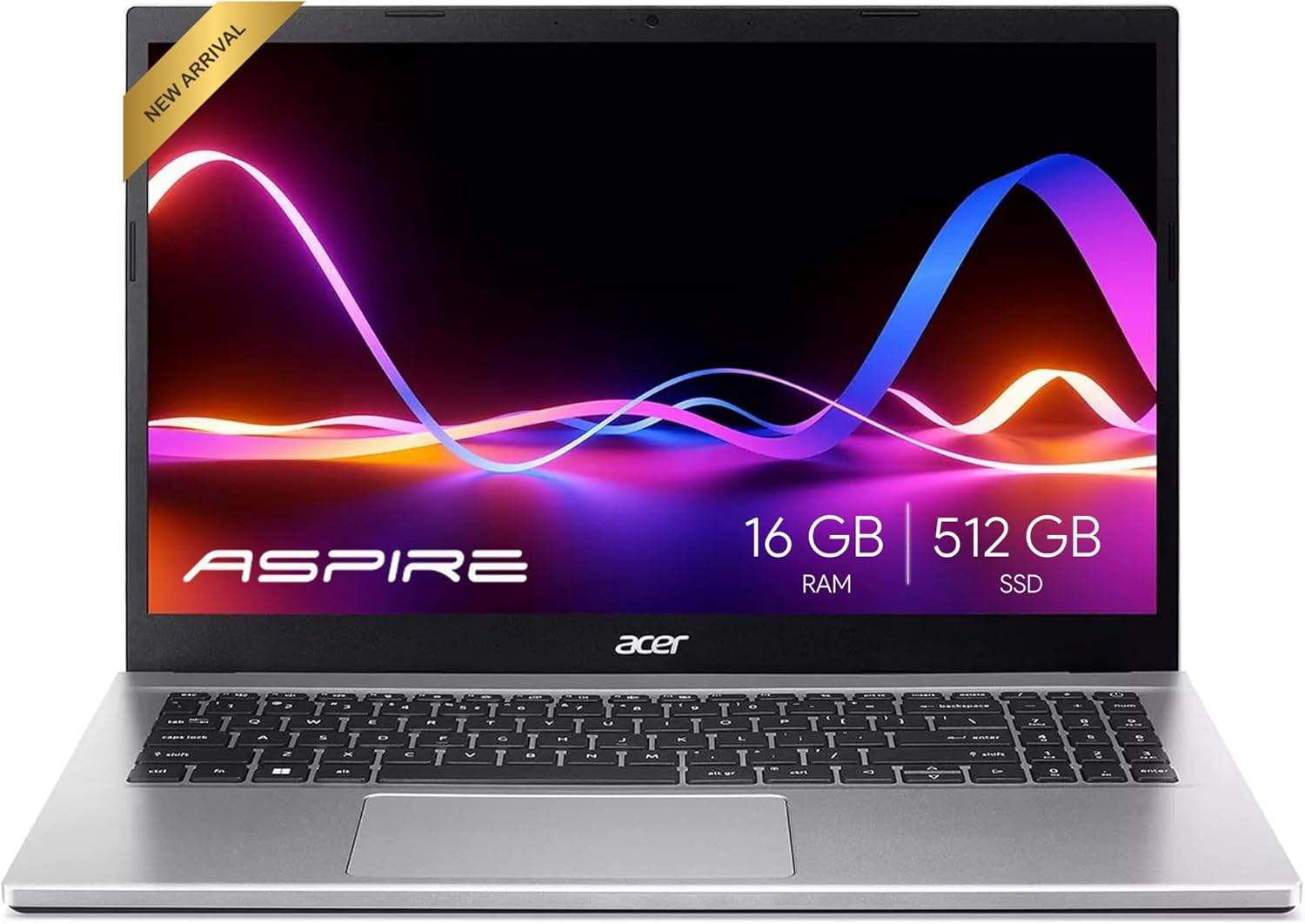 acer Aspire Premium Slim Laptop – 15.6″ Full HD IPS 1080P Display – AMD Ryzen 3 7330U Quad-Core Processor – 16GB RAM – 512GB NVMe SSD – Webcam – Wi-Fi 6 – AI PC – Windows 11 Pro – No Mouse