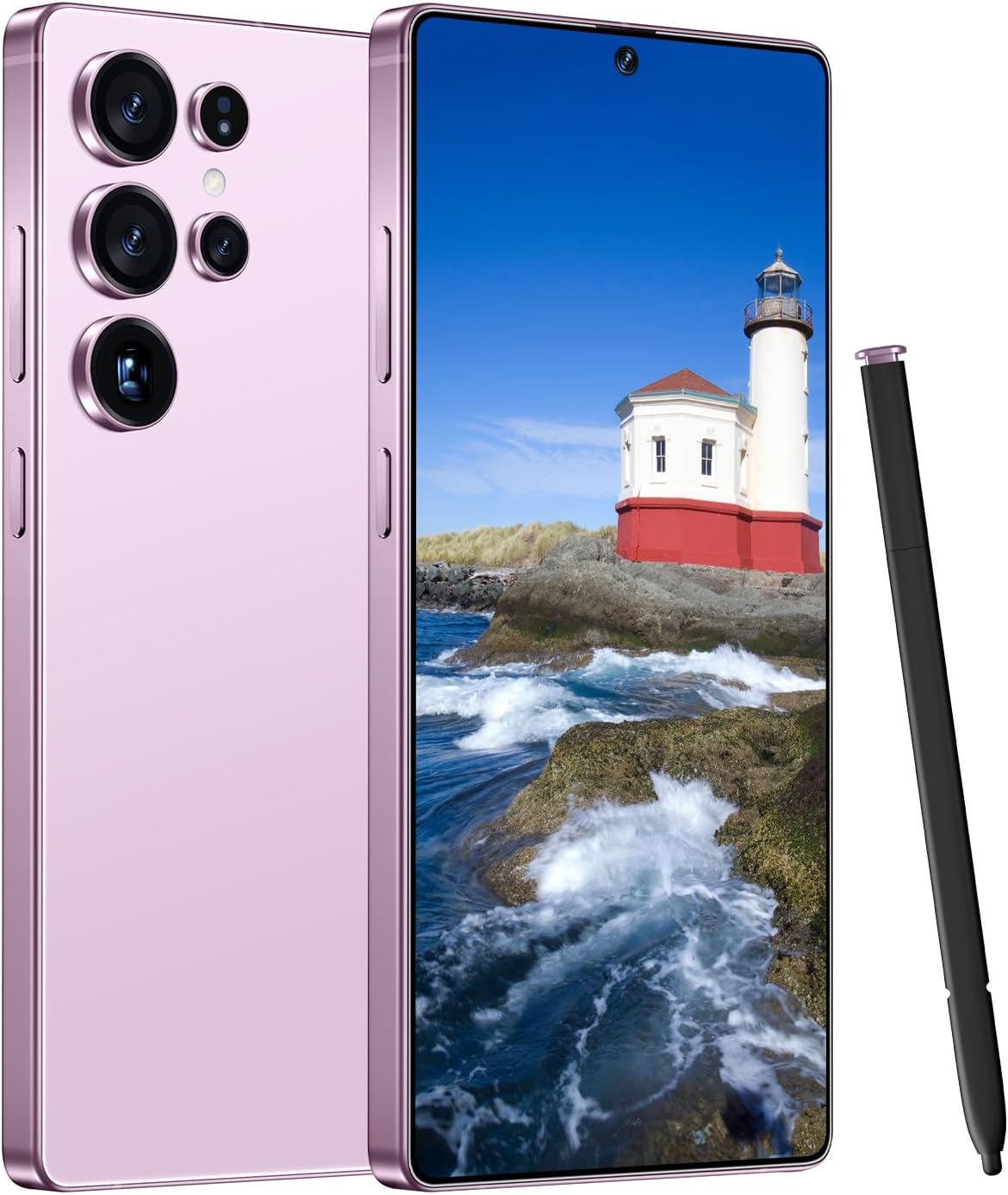 I25 Ultra 5G Unlocked Smartphone,8GB+256GB Fully Cell Phone for Android 14, 6.99″ Unlocked Cell Phone, 7000mAh, 68MP+108MP Dual Camera/Dual SIM (Pink)