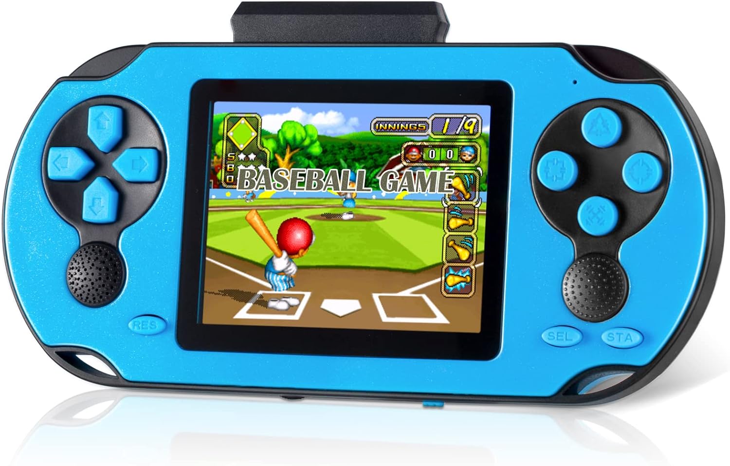 16 Bit Handheld Game for Kids Adults, 3.0” Large Screen Preloaded 230 HD Classic Retro Video Games with USB Rechargeable Battery & 3 Game Cartridges for Birthday Gift for Kids 4-12 (Blue)