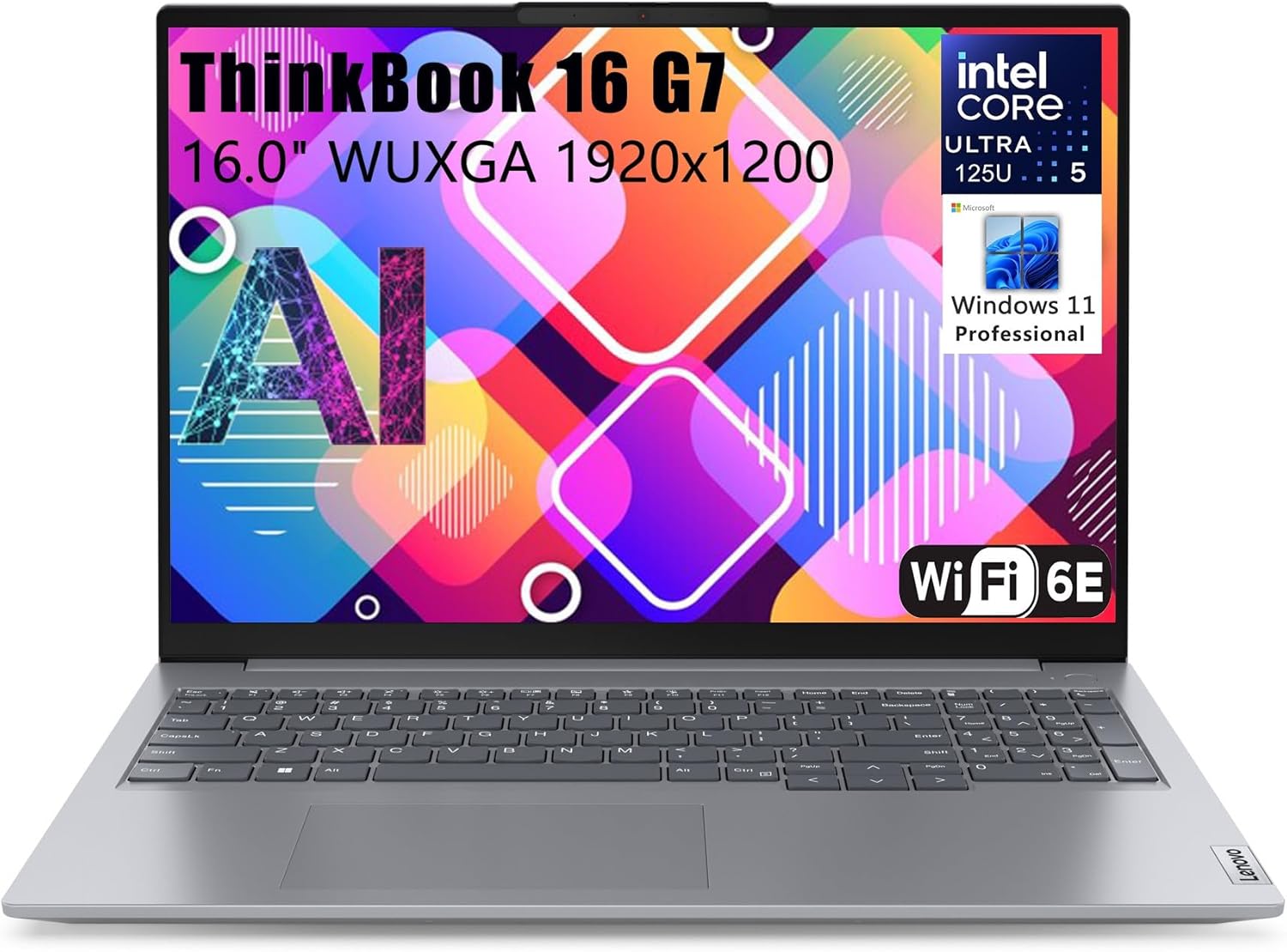 Lenovo Thinkbook 16 G7 Ultra 5 Premium Laptop Computer Intel 12-Core 16″ FHD 32GB DDR5 RAM, 1TB PCIe SSD Thunderbolt 4 WiFi 6E RJ45 Win 11 Pro NPU AI Experience Copilot Business Laptop Vent-HEA