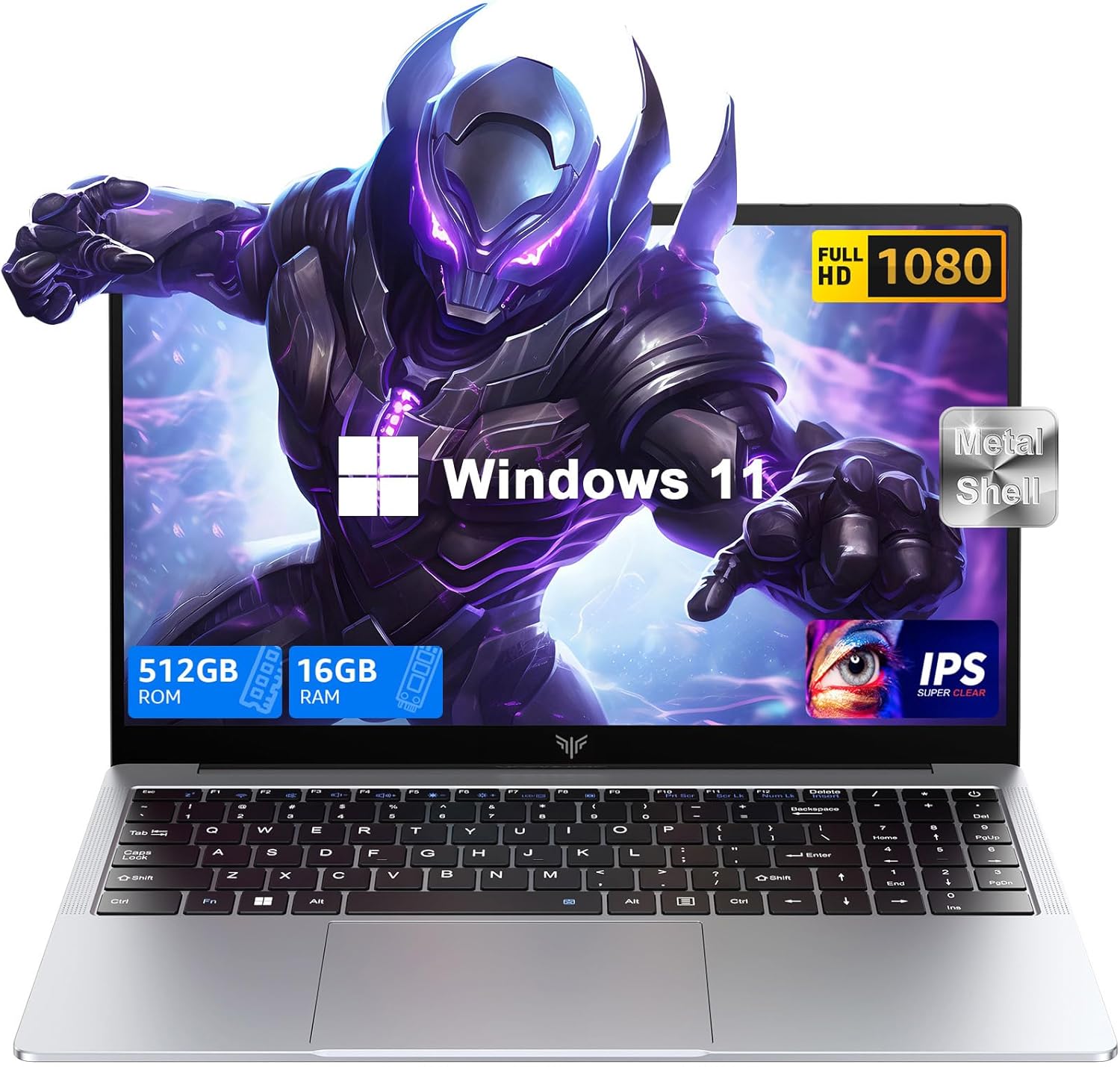 2025 Laptop, Laptop Computer with Intel Twin Lake N150 Processor(Up to 3.6GHz), 16GB DDR4 512GB SSD Windows 11 Laptop, 15.6″ IPS 1080P, USB3.2, Long Battery Life