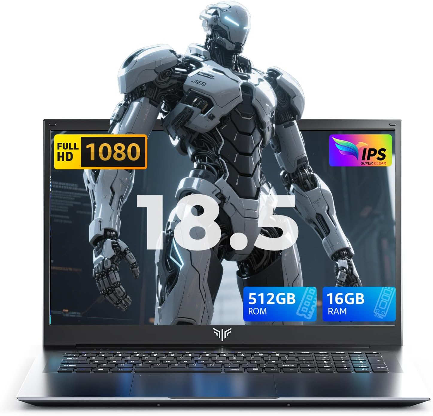 2025 Laptop Computer with 8000 mAh Battery,Intel N150 Quad-Core Processor,16GB DDR4 RAM 512GB SSD,WiFi 5, 18.5″Full HD IPS Display Laptops with Windows 11 PRO for Work Business Office Student