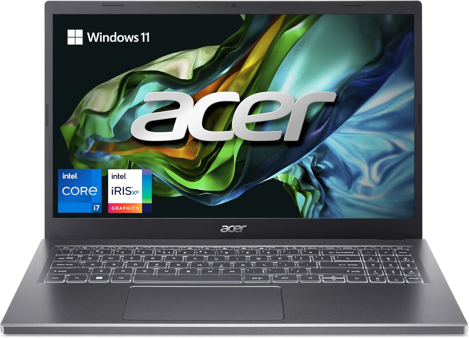 Acer Aspire 5 15 Slim Laptop | 15.6″ FHD IPS Touch 1920 x 1080 | Intel Core i7-1355U | Intel Iris Xe Graphics | 16GB LPDDR5 | 512GB Gen 4 SSD | Wi-Fi 6E 802.11ax | Backlit Keyboard |