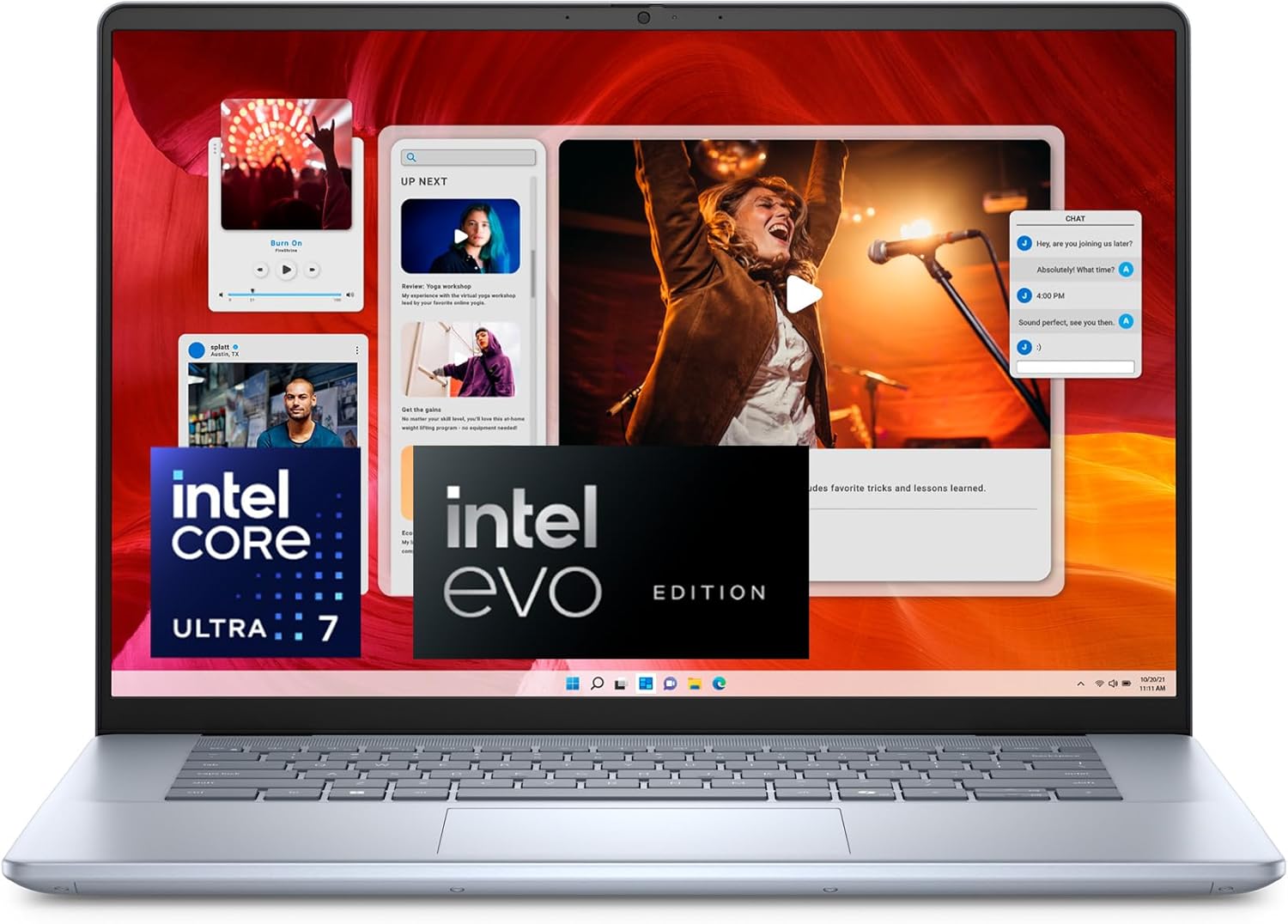 Dell Inspiron 16 Plus 7640 Laptop – 16-inch 16:10 2.5K (2560×1600) Display, Intel Core Ultra 7-155H, 16GB LPDDR5X RAM, 1TB SSD, Intel Arc Graphics, Windows 11 Pro, Onsite & Migrate Service- Ice Blue