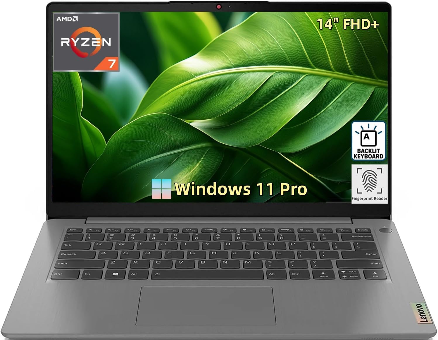 Lenovo IdeaPad Laptop for Business, AMD Ryzen 7 Processor, 20 GB RAM, 1 TB SSD, 14″ FHD, Fingerprint Reader, Backlit KB, Long Battery Life, Wi-Fi 6, Windows 11 Pro & Office Lifetime, w/RH-Accessories