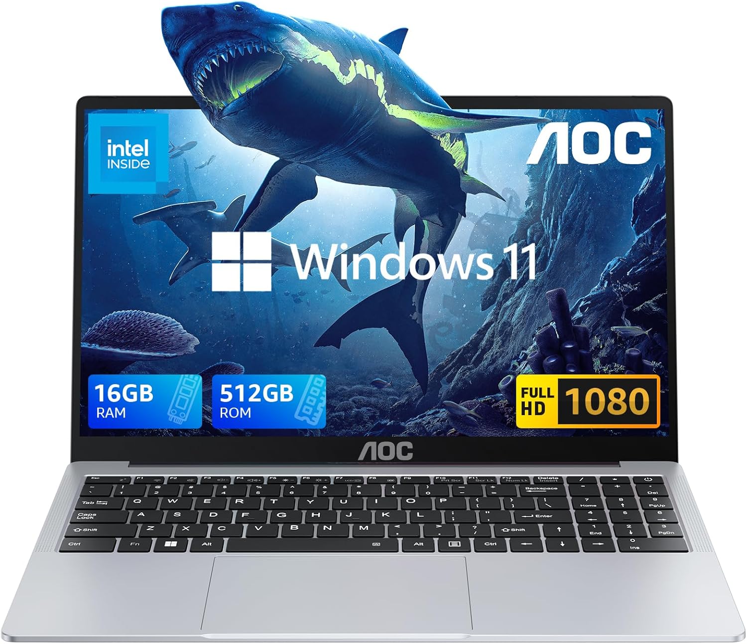 2025 Laptop, Laptop Computer with Intel Quad-Core Processor Twin Lake N150(Up to 3.6GHz) 16GB DDR4 512GB SSD 15.6 Inch FHD Premium Laptop Windows 11 Pro, Metal Shell, Type-C