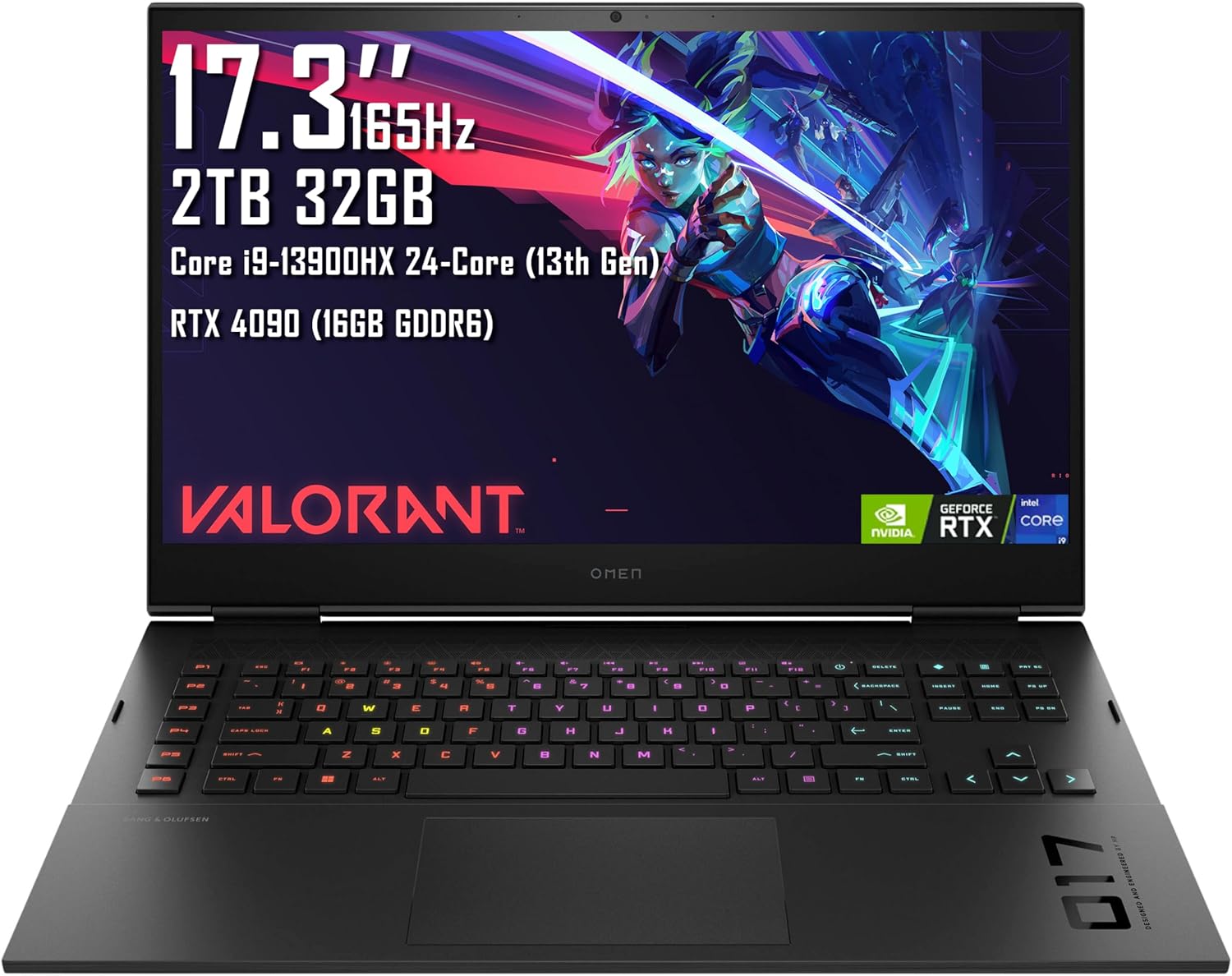 HP OMEN 17-ck2059nr Laptop，Elevate Your Game with Intel i9, RTX 4090, 32GB RAM, 2TB SSD for a Powerful Gaming Notebook Experience-DealExpress