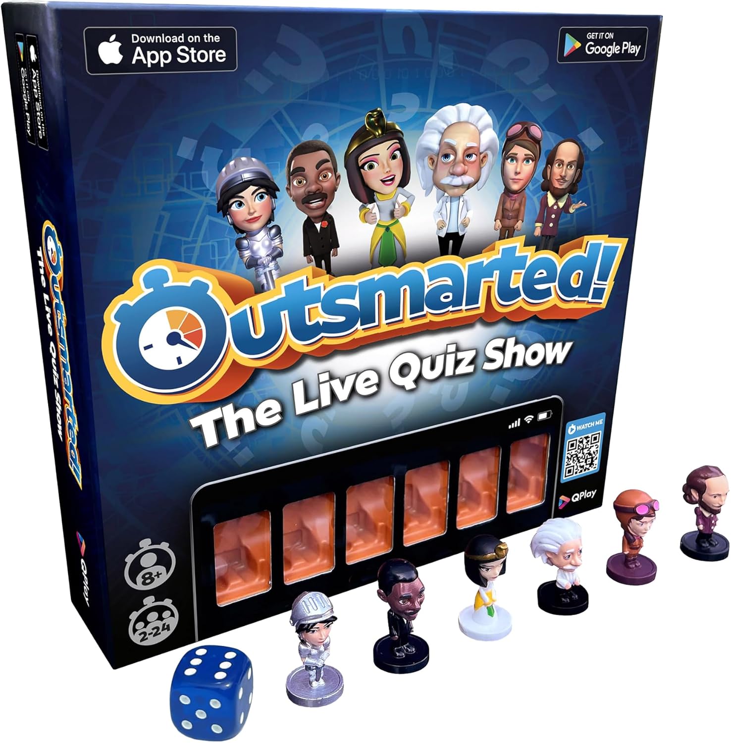 Outsmarted – The Live Quiz Show – 2025 Version – Remote Board Game – More than 10000 Multimedia Questions and Updates, Live TV Quiz Show, Family Game Night – Games for Adults, Teens and Kids – Ages 8+